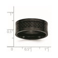thumbnail image 6 of Chisel Titanium Polished Black IP-plated with Carbon Fiber Inlay 9mm Band, 6 of 7