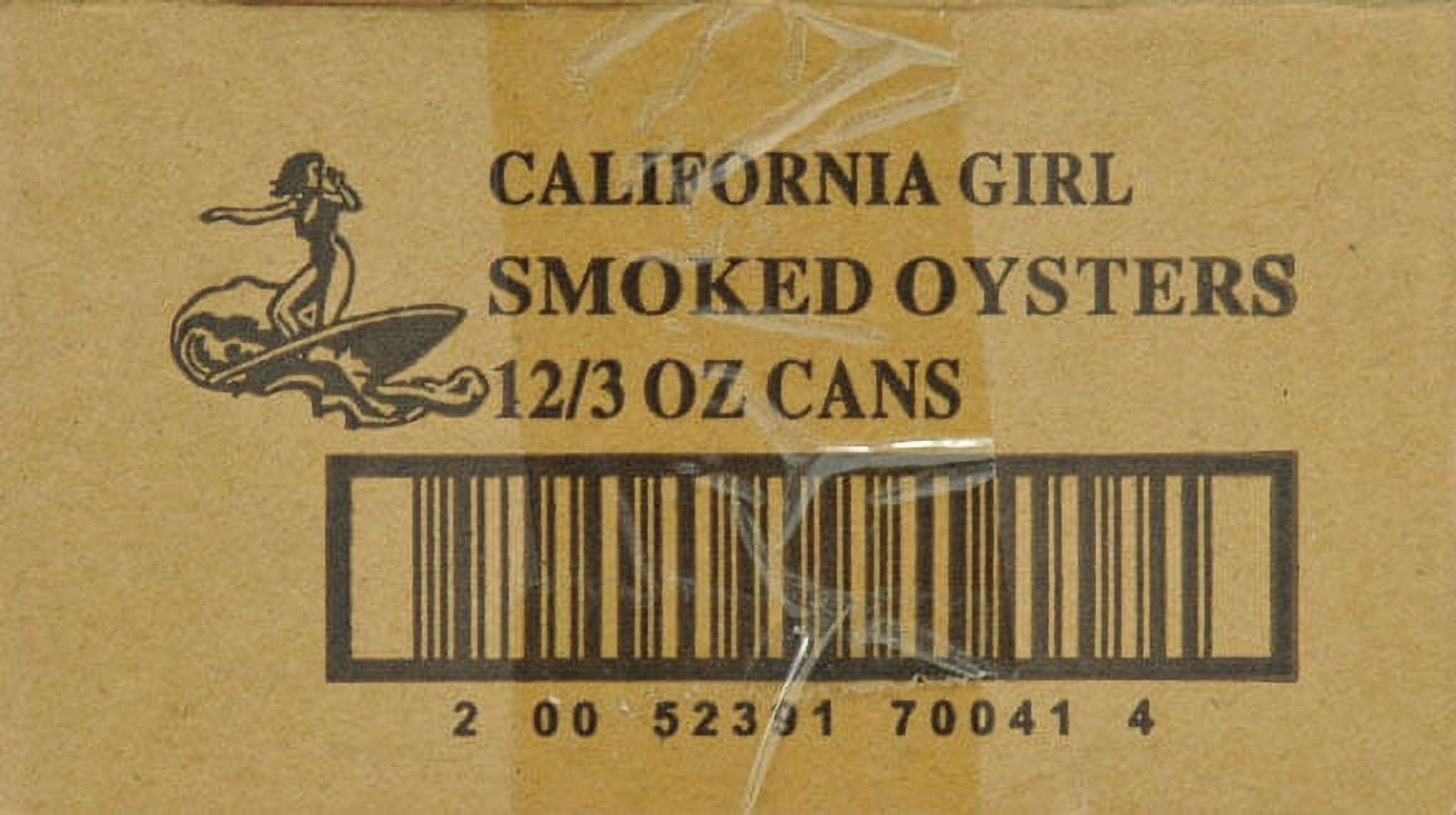 California Girl Salted Smoked Oysters in Cottonseed Oil, 3 oz
