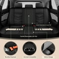 thumbnail image 2 of DIKSOAKR Seat Covers Full Set Fit for Chevrolet/Chevy Silverado 2007-2025 Premium Leather Seat Protectors with Lumbar Support,Waterproof Auto Cushions Black,Full Set(2 Row 5 Seats), 2 of 11