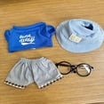 thumbnail image 1 of Ropa de animales de peluche Hugo 15 cm Camisa Azul Sombrero, 1 of 10
