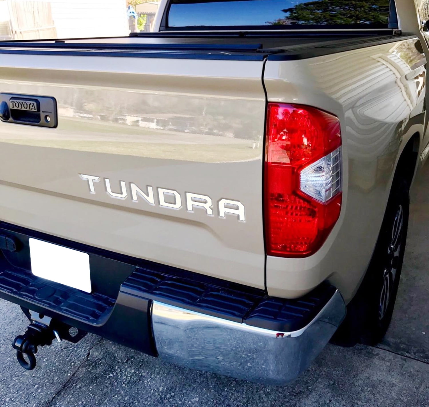 Matte White Finish 3D 6pcs Tailgate Letter Pieces For 2014-up Toyota Tundra 