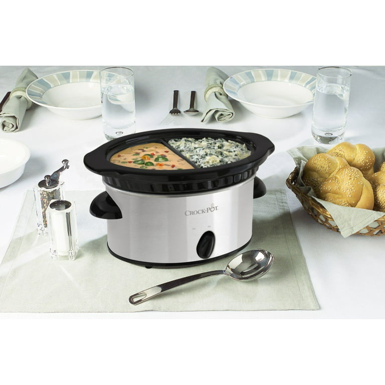 Original Crock-Pot 8 Quart Manual Slow Cooker with 16 Oz Little Dipper Food  Warmer, Stainless - Cookers & Steamers
