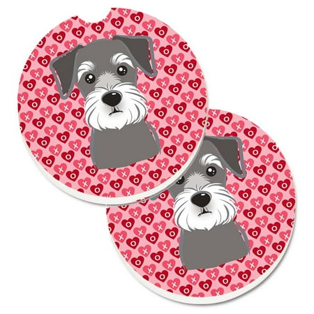 

Schnauzer Hearts Cup Holder Car Coasters - Set of 2