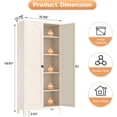 thumbnail image 3 of 70" Tall Metal Storage Cabinet with 3-Digit Combination Lock, Steel Pantry Cabinet with 4 Adjustable Shelves & 2 Doors, Secure Freestanding Organizer for Home, Office, Garage, Beige, 3 of 7
