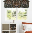 thumbnail image 2 of Sweet Jojo Designs Boho Floral Wildflower Black and Orange Girl Semi-Sheer Window Valance, 2 of 6