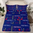 thumbnail image 5 of jejeloiu Boys Ball Game Bed Sheets,Football Sport Lovers King Sheets,Deepblue Rugby Helmet Sheet Set For Boys,Breathable Home Decor,4pcs, 5 of 7