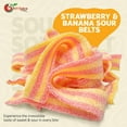 thumbnail image 2 of NY SPICE SHOP Strawberry & Banana Sour Belts - 3 Pound - Sour Strips Candy - Sour Candy Strips - Sour Belts Candy - Candy Strips - Candy Belts - Sour Stripes, 2 of 7
