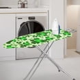 thumbnail image 2 of HELLHERO Green Clover Pattern Elastic Edge Ironing Board Covers Dust-Proof Non-Slip Easy to Install Soft Fabric 15"x54", 2 of 5