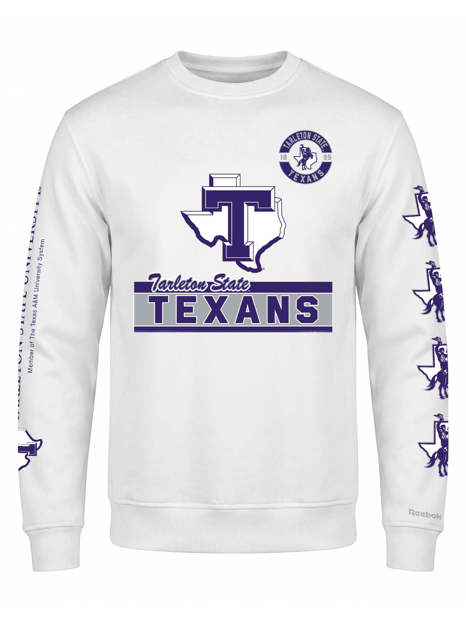 Tarleton State Texans Reebok Mens White Crew Sweatshirt