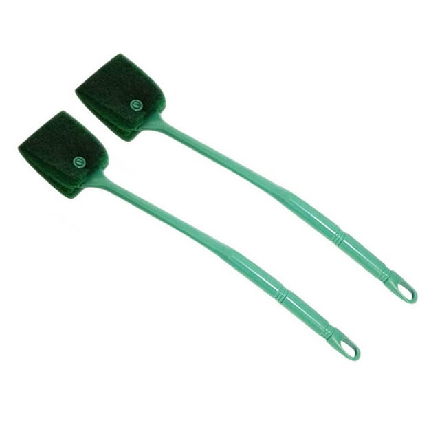 Aquarium Scraper Double Sided Sponge Brush Cleaner Non-Slip Handle