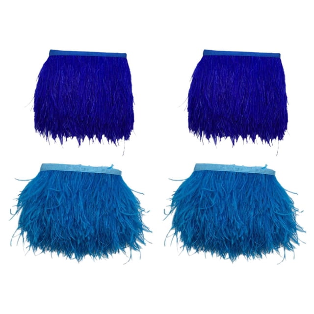 Decoración Artesanal Gloria para Disfraces con Flecos 2 Colores Ribete de Avestruz