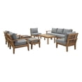thumbnail image 2 of Marina 10 Piece Outdoor Patio Teak Set in Natural Gray, 2 of 11