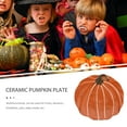 thumbnail image 2 of Miangastore Assiette Citrouille en Céramique Assiette de Salade en Forme de Citrouille d'Halloween Assiette de Souper de Récolte d'Automne, 2 of 8