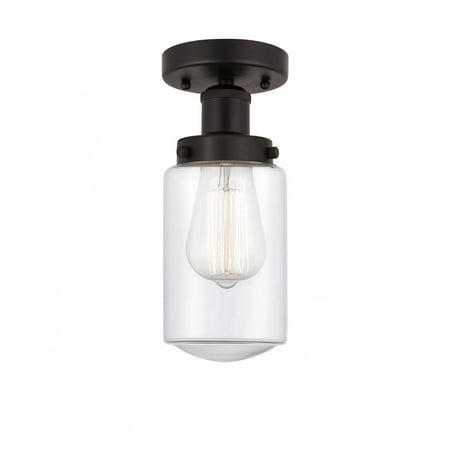 

Innovations Lighting - Dover - 1 Light Semi-Flush Mount In Industrial Style-8.25
