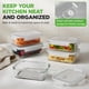 thumbnail image 5 of Set de 10 Contenedores de Vidrio NutriChef para Almacenamiento de Alimentos con Sellado Hermético, 5 of 7