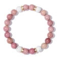 thumbnail image 1 of Pulseras de cuentas de ansiedad para mujer, joyería, pulsera de cristal de piedra curativa, alivio del estrés, cuentas de yoga, pulseras de chakras, regalos para mujeres, rosa, 1 of 5