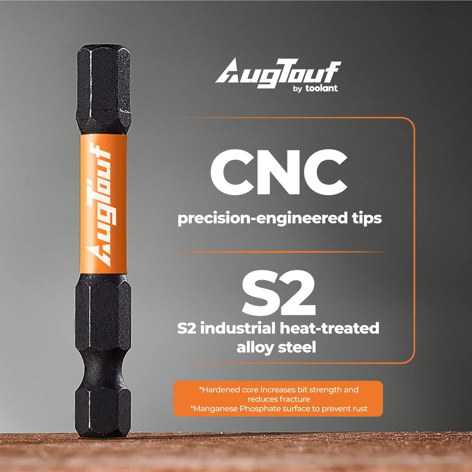MKEUDQ-1/8" Impact Hex Bits Set 10pcs, 1/4\u201d Hex-Shank Allen Wrench Drill Bit Set,S2 Steel, CNC Machined Tips with Magnetism, 2\u201d Long with Storage Box