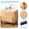thumbnail image 5 of Dextrus 36 Inch Bathroom Vanity with Undermount Sink, Free Standing Bathroom Storage Cabinet with Drain, Oak, 5 of 6