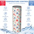 thumbnail image 5 of Pioneer Flower Floral Print Pattern 20oz Skinny Tumbler with Straw & Lid, Double Wall Vacuum Insulated Cup, Leak-Proof, Cup Holder Friendly, Hot 6H Cold 12H, 5 of 6