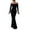 Black, variant on Pretty Comy Women Off-Shoulder Long Sleeve Maxi Dress Bodycon Fitted Slim Knited Casual Dress S-XL