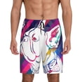 thumbnail image 1 of Fotbe Colorful Bulldog Pantalones Cortos de Pijama para Hombre, Ropa de Dormir, Pantalones de Pijama Cortos para Hombre-X-Large, 1 of 6