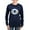 Navy, variant on - Blue Evil Eye With Gold Accent Long Sleeve T Shirt - Women's Long Sleeve Graphic Tee Casual Fit