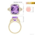 thumbnail image 5 of ANGARA Natural 4.6 Ct. Amethyst with Diamond Halo Ring in 14K Yellow Gold for Women (Ring Size: 3), 5 of 10