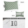 thumbnail image 3 of Pack of 4 Outdoor Lumbar Pillow Covers 11x16 Inch, Sage Green Morocco Waterproof Throw Pillow Covers Set, Minimalist Boho Ethnic Abstract Motif Decorative Cushion Cases for Patio Porch Car, 3 of 7
