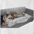 thumbnail image 5 of Puppy Soft Flannel Fleece Throw Blanket, Funny Studio Shot Photo of Various Breeds of Dogs Middle Wears Scarf Print, Cozy Plush for Indoor and Outdoor Use, 60" x 80", Multicolor, by Ambesonne, 5 of 5