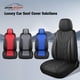 thumbnail image 5 of Fundas de Asiento para Auto CAROMOP de Lujo en Cuero Sintético y Tela Negra, 5 of 8