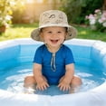 thumbnail image 4 of NIEWTR Baby Sun Hat Toddler Beach Swim Hats UPF 50+ Summer Bucket Hat Kids Infant Wide Brim Adjustable Sun Hat for Baby Boy Girls(A-Khaki,3-5 Years), 4 of 4