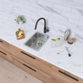 thumbnail image 2 of Stylish Dual Mount 12 ½" Stainless Steel Single Bowl Kitchen Sink with Strainer S-409T, 2 of 13