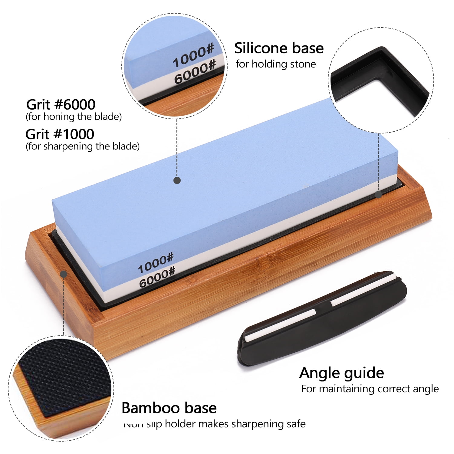 Made In JAPAN Whetstone#10000 Grit High Quality Big Sharpening Stone Wood Holder 