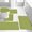 Green, variant on ajkijo 5-Piece Memory Foam Bath Mat Rug,Ultra Soft and Non-Slip Bathroom Rugs, Water Absorbent and Machine Washable Bath Rug for Bathroom, Shower, and Tub Blue