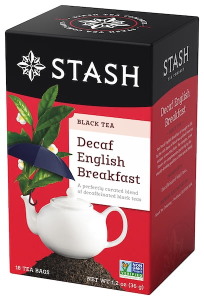 Stash Tea Decaf English Breakfast Black Tea Bags, 18 Count