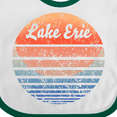 thumbnail image 4 of Inktastic Lake Erie Distressed Retro Sunset Boys or Girls Baby Bib, 4 of 4