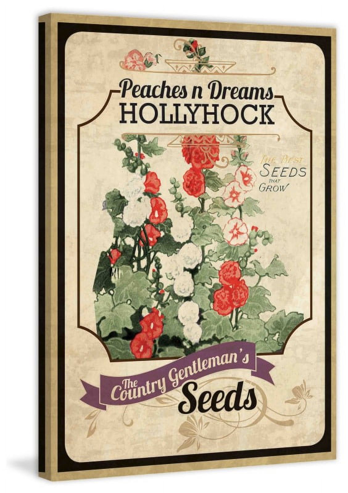 Marmont Hill "Flower Packet Hollyhock" Painting Print on Canvas