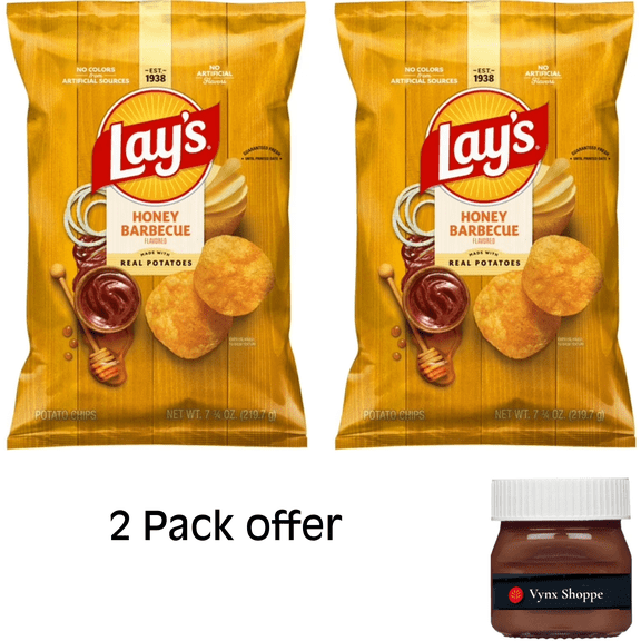Lay's Honey Barbecue Potato Chips Bag, 7.5 oz