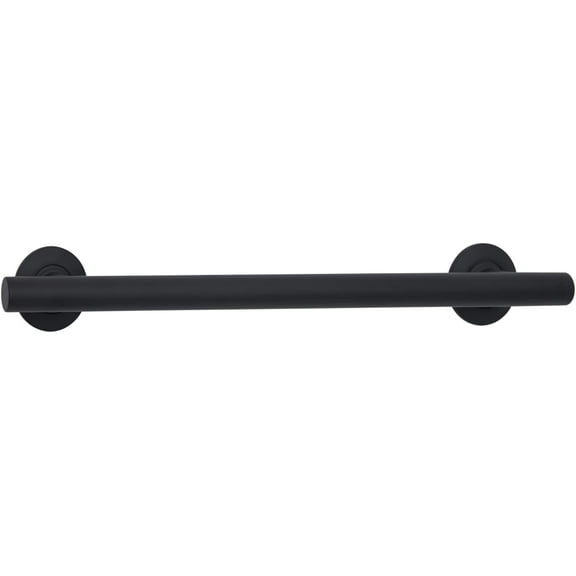 24-inch Coronado Designer Straight Bathroom Shower Grab Bar, Stainless Steel, Matte Black