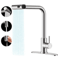 thumbnail image 2 of SERABETTO silver Kitchen Faucets with Pull Down Sprayer,Waterfall Kitchen Sink Faucet,3 Modes(Sweep/Stream/Waterfall) Rotary Switch ﻿, 2 of 7