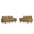 thumbnail image 4 of US Pride Furniture Acire Faux Leather Cushion Back 2Pcs Living Room Set, Camel, 4 of 6