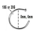thumbnail image 2 of BodyJewelryOnline 4 Pack 18G 20G Nose Ring Hoop IP Surgical Steel Stud 4 Different Colors Men Women, 2 of 8