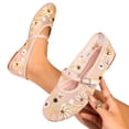 thumbnail image 2 of Willtoo Mesh Embroidered Flats for Women Flower Mary Jane Flats Ballet Shoes Round Toe Slip On Ballerina Floral Shoes, 2 of 6