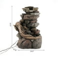 thumbnail image 6 of LuxenHome Resin Stacked Rock Waterfall Outdoor Fountain with LED Lights, 6 of 10