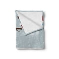 thumbnail image 2 of Christmas Soft Flannel Fleece Blanket, Owl Family with Santa Hats on Tree Branch with Babies in Nest Birds Snowy Winter Print, Cozy Plush for Indoor and Outdoor Use, 50" x 60", Grey, by Ambesonne, 2 of 6
