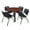 Cherry / Black / Black, variant on Romig Trek 48 in Round Breakroom Table- Maple Top, Black Legs, 4 M Stack Chairs- Black