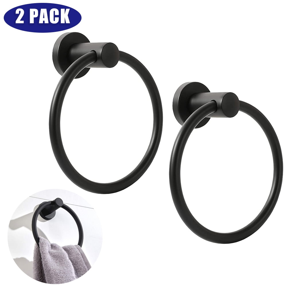 FUSSWIND Towel Ring Modern Brushed Nickel Hand Towel Holder Stainless