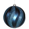 thumbnail image 3 of Vickerman Glitter Swirl Shatterproof Christmas Ball Ornament, 3 of 7