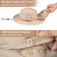 thumbnail image 5 of UV Resistant Outdoor Removable Mosquito Net Sun Hat/Khaki, 5 of 7