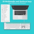 thumbnail image 4 of Wired Keyboard for Mac, Compatible Apple Keyboard, Full Size, 20 Multimedia Shortcut Keys, USB A/USB C, for Apple Mac Pro/Mini,MacBook Pro/Air,iMac, 4 of 7